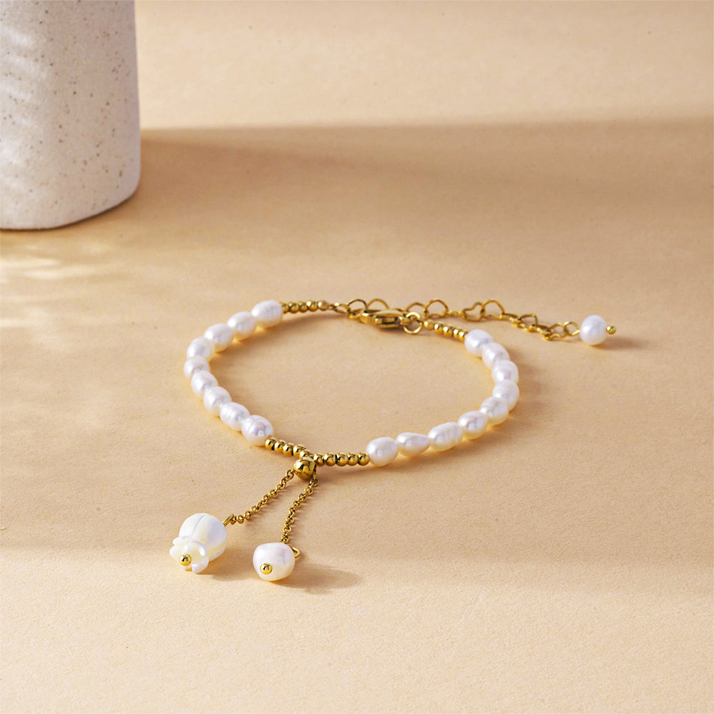 Pearl Charm Bracelets Women | Letter Bracelet Women Girl | Bracelet Pearl  Shell - Bracelets - Aliexpress
